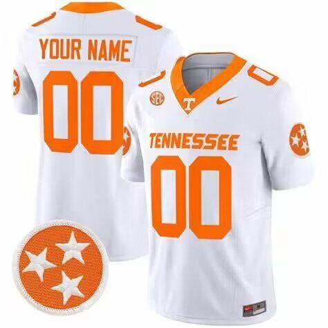 Men 2024 Tennessee Volunteers Custom white nike jersey 